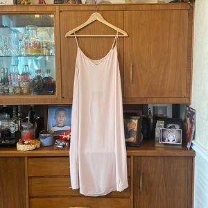 BABATON Light Pale Pink Slip Midi Dress